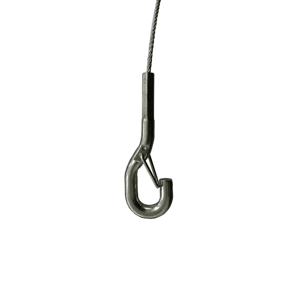 Kit de suspension crochet & câble en acier 400cm- ø1.5mm 