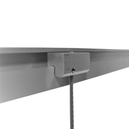 Coulisseau rail J simple pour suspension de tableau par câble - Chassitech