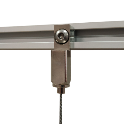 Self gripping cable suspender for ceiling rails for ø 1 mm to 1.8 mm cables - Chassitech