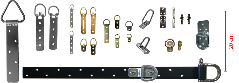 AMS 2 Hole ZP D-Ring Hanger with 6 3/8 Screws – 100 Pack by Art Display  Systems | eBay