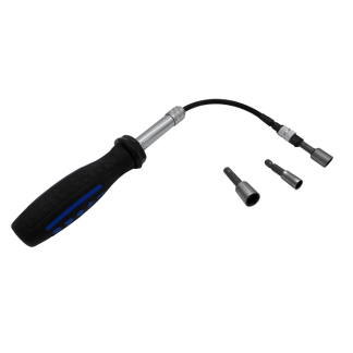 Tournevis téléscopique flexible 3 embouts pitons Temart - Chassitech