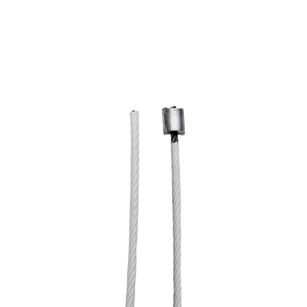 Câble BLANC (revêtu polyamide) ø 1,8 mm, embout serti – Longueur 3