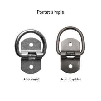 pontet simple accrochage tableaux acier zingué inox