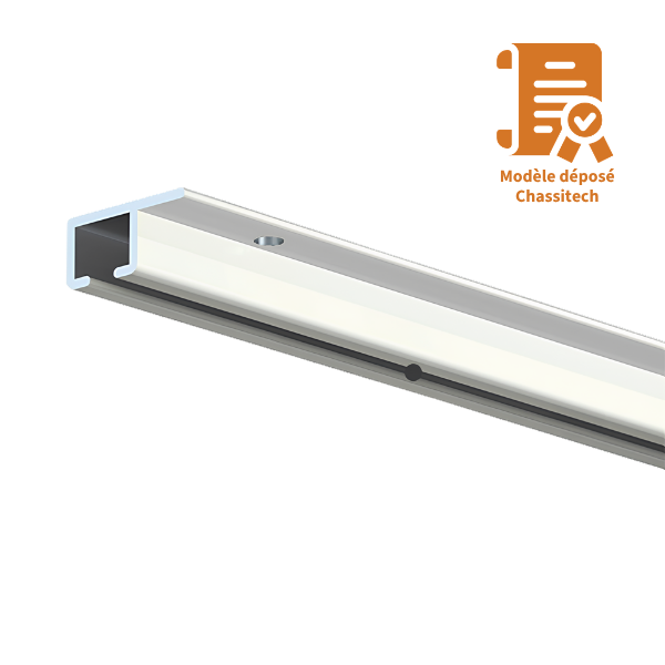 Rail suspension tableau 3 m percé tous les metres pour cables